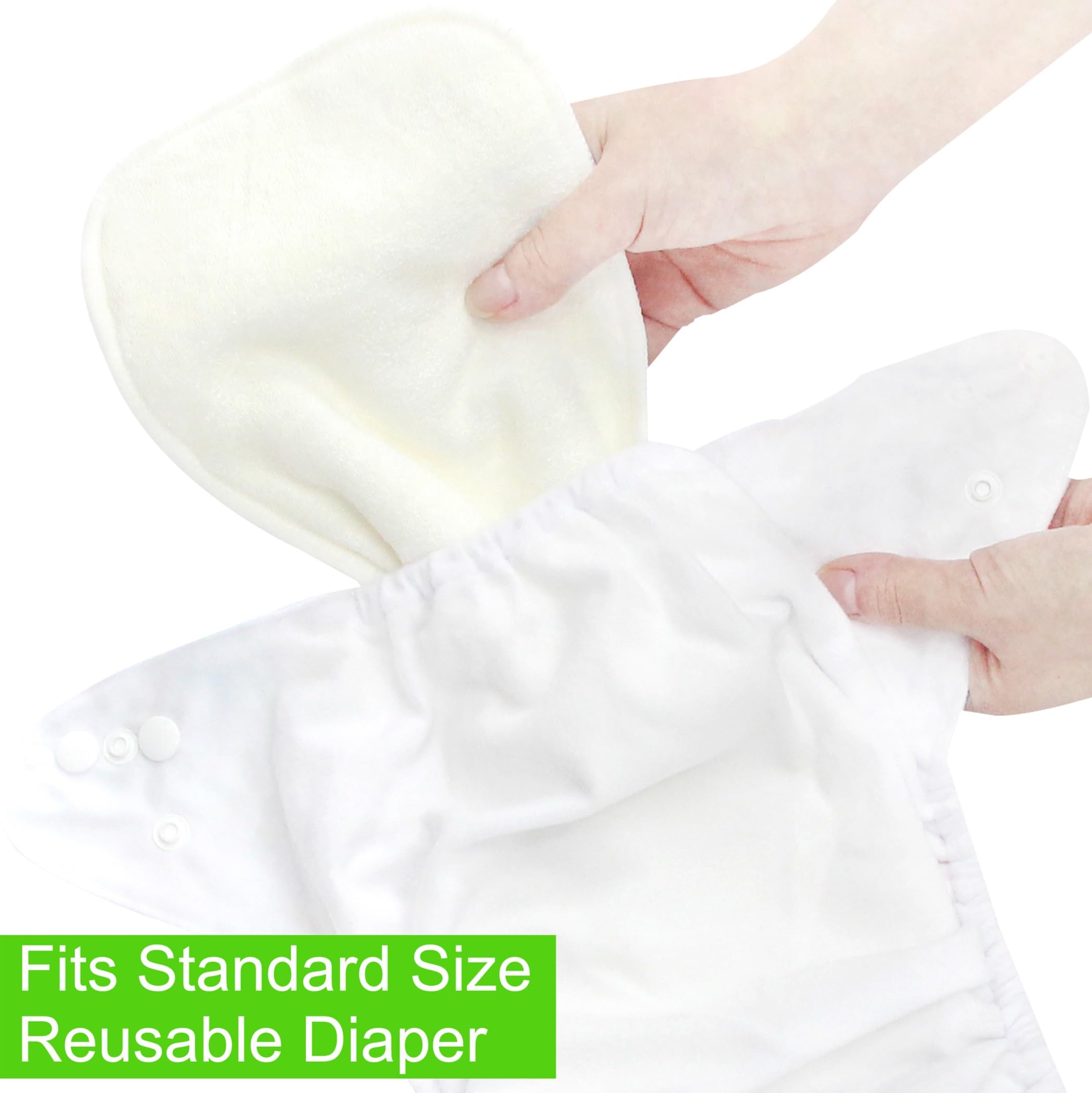 Wegreeco slim 4-layer insert fitted into a pocket diaper.