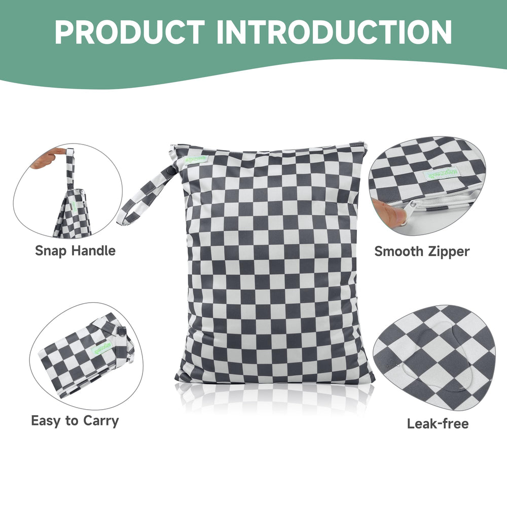 Wegreeco baby wet bag with stroller clip for on-the-go diaper storage