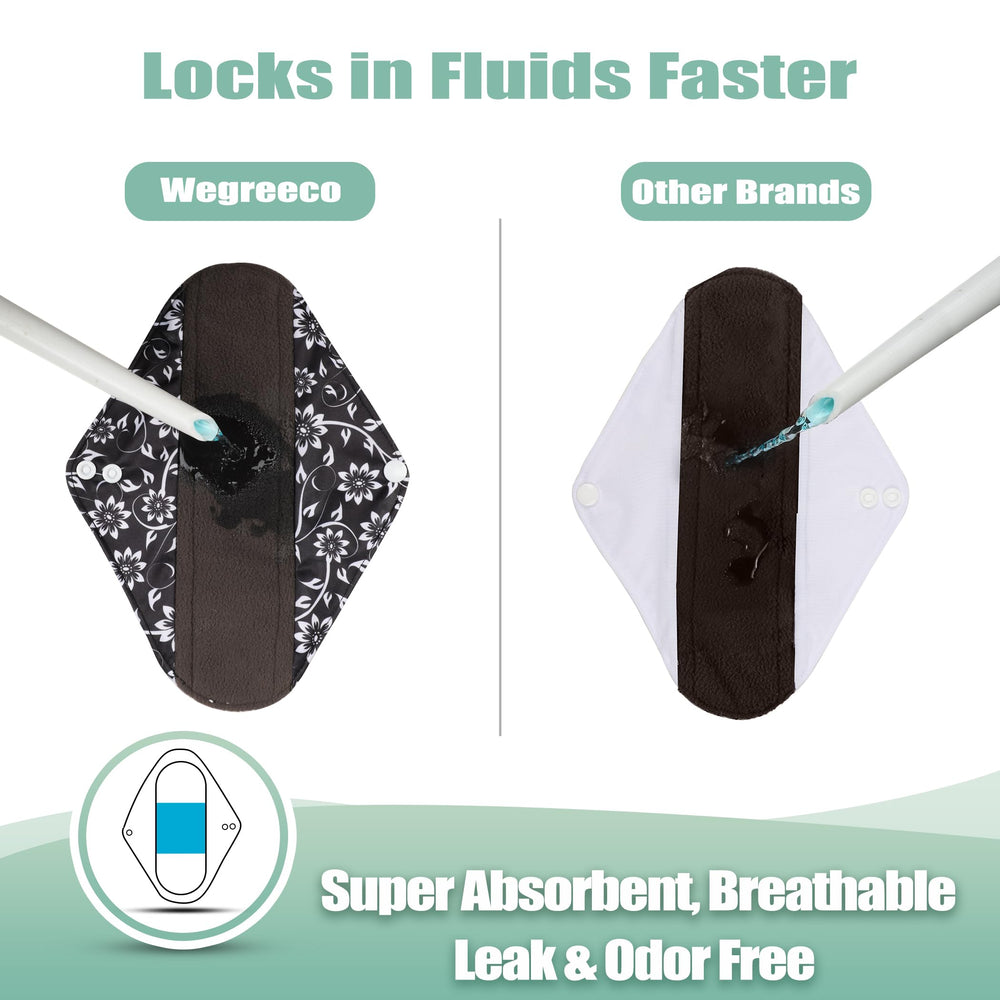 Wegreeco two-snaps design secures pad to underwear for confidence