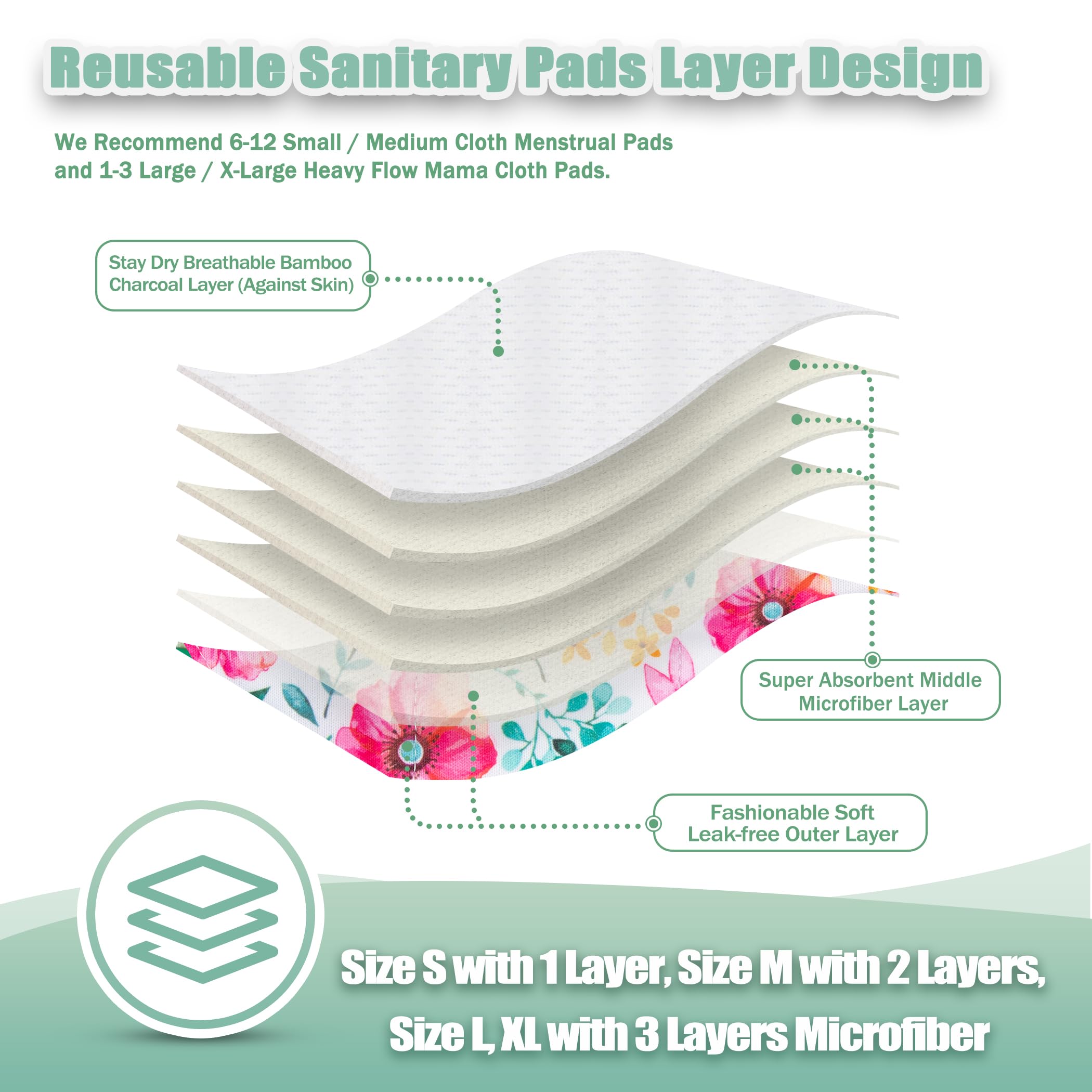 Wegreeco charcoal layer provides stay-dry feel and odor control.
