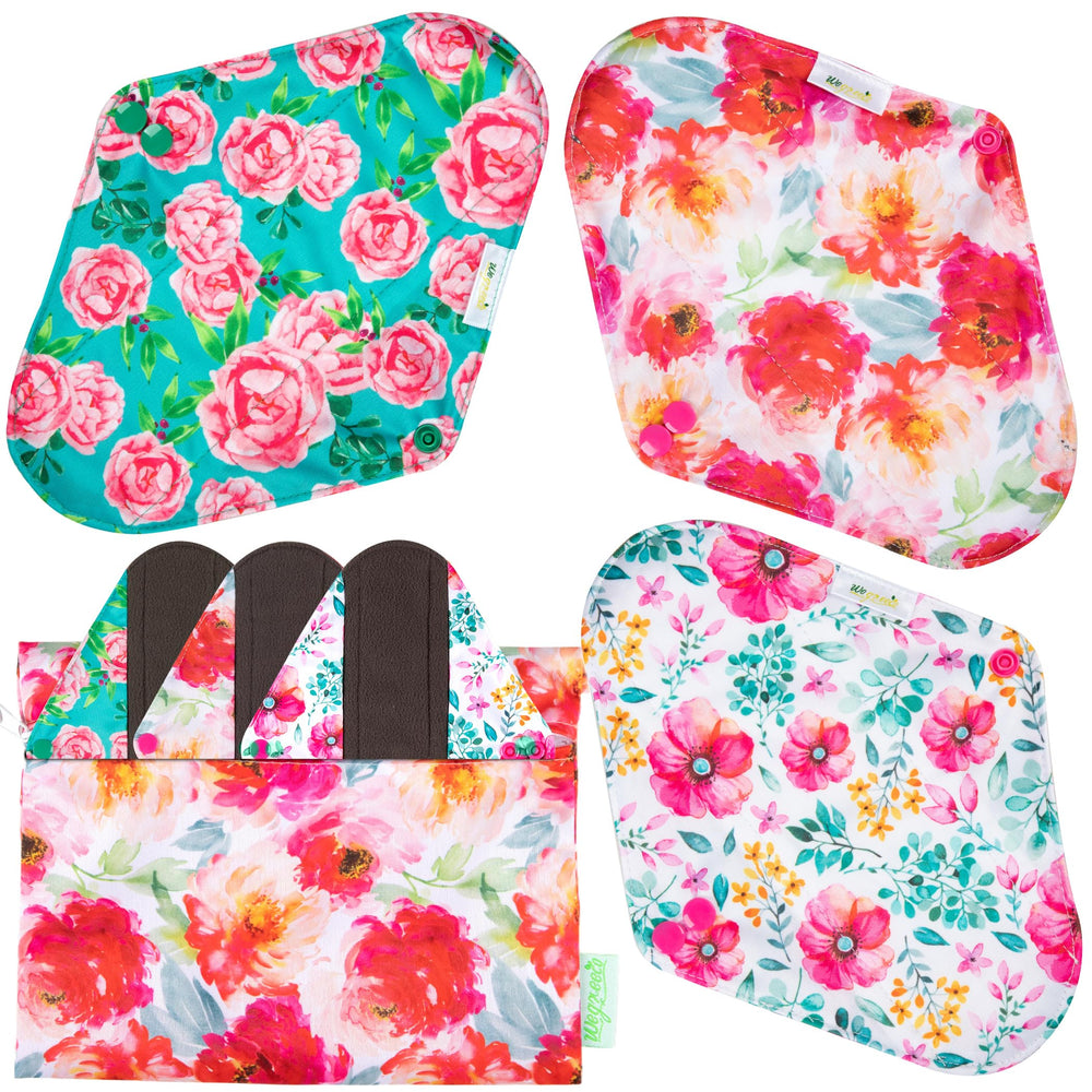 Wegreeco cloth pads in four sizes for customizable comfort and fit.