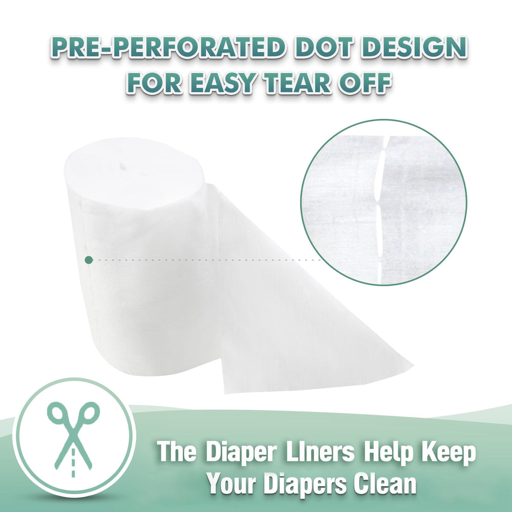 Wegreeco easy tear-off cloth diaper liner shown for quick changes.