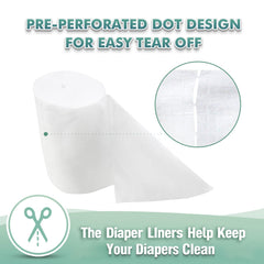 Wegreeco easy tear-off cloth diaper liner shown for quick changes.