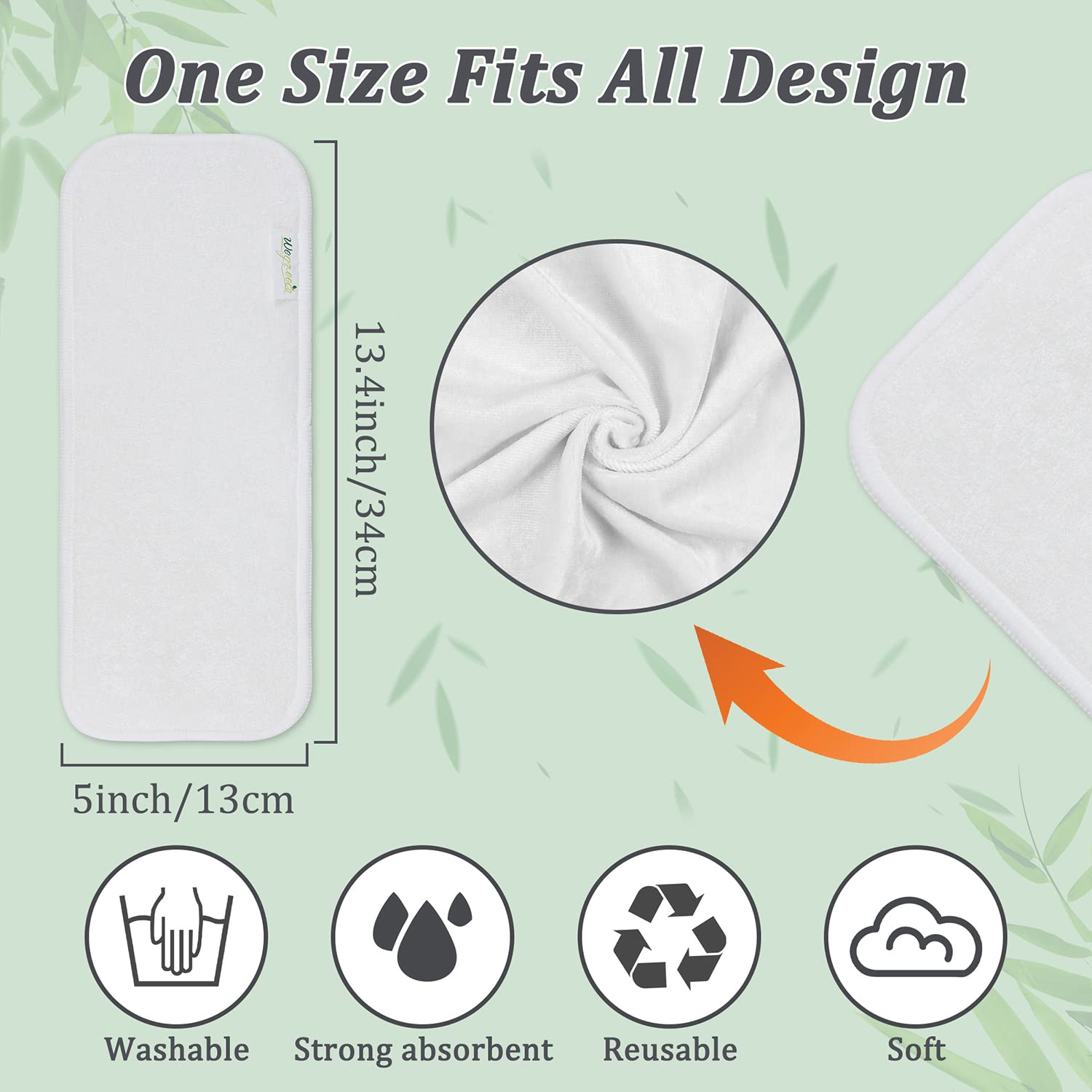 Wegreeco eco-friendly reusable insert as a greener diaper option.