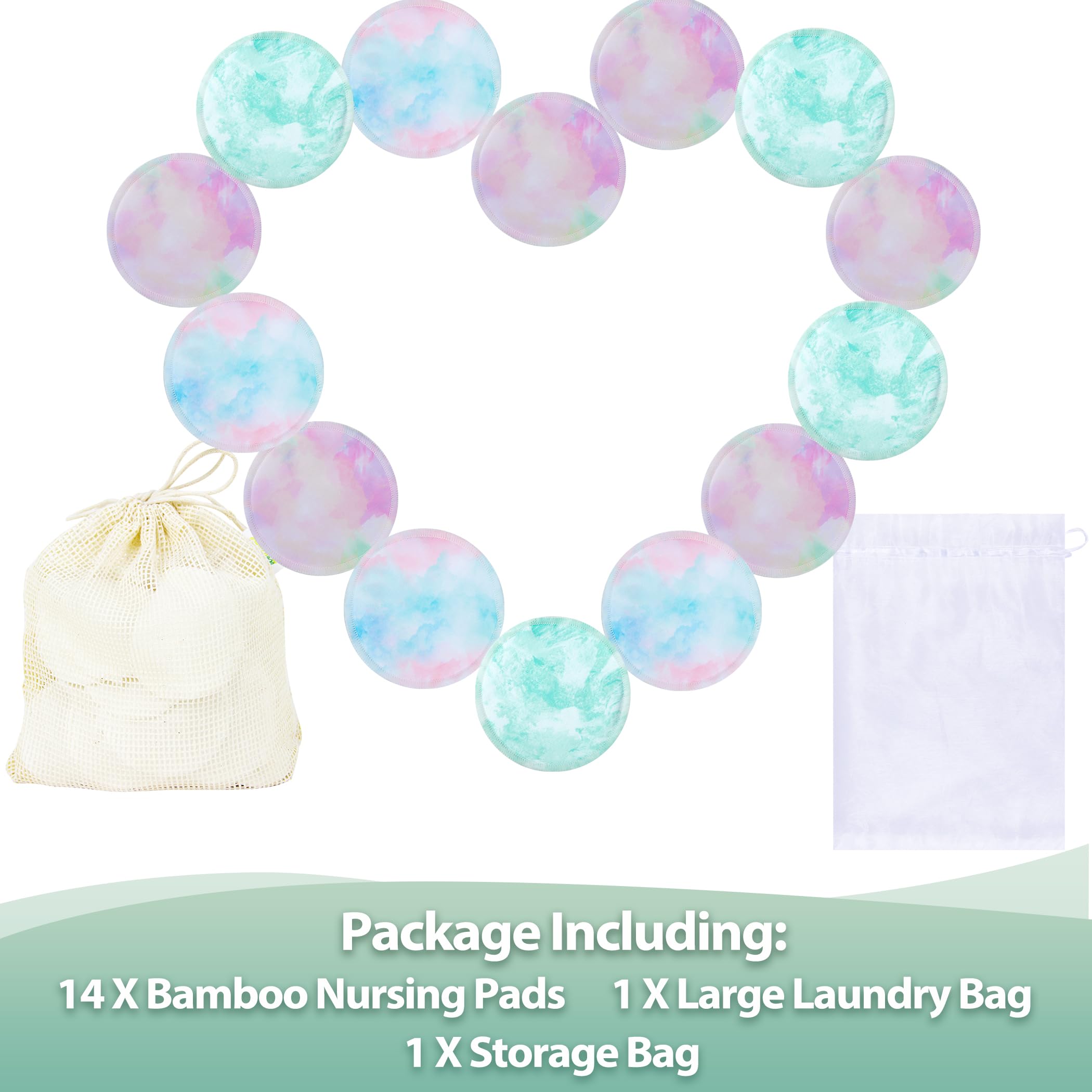 Wegreeco laundry bag included for easy washing and storage of nursing pads.