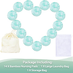 Wegreeco nursing pads blue wave design offers comfortable coverage during breastfeeding