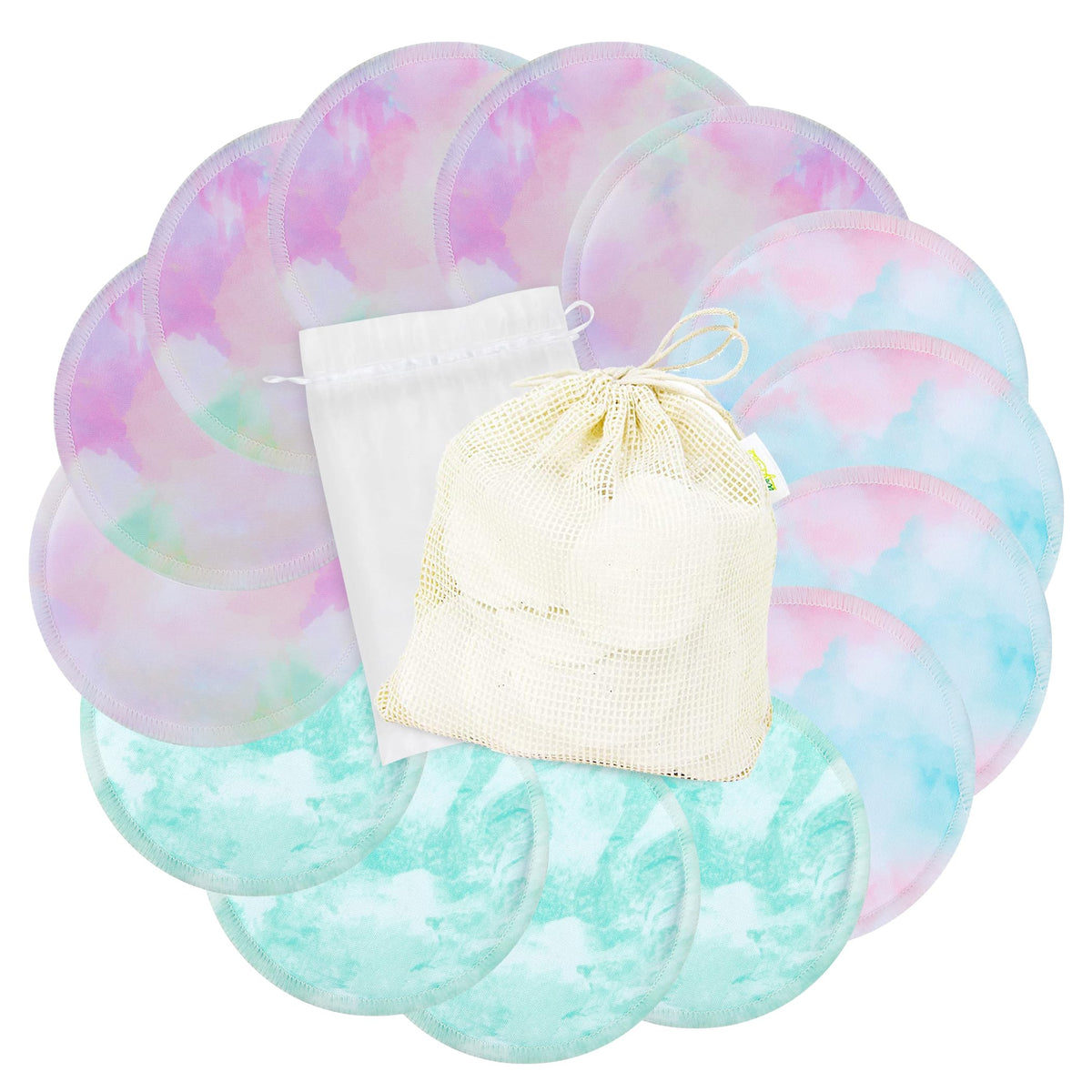 Wegreeco nursing pads pack front showing discreet, absorbent design for leak protection.