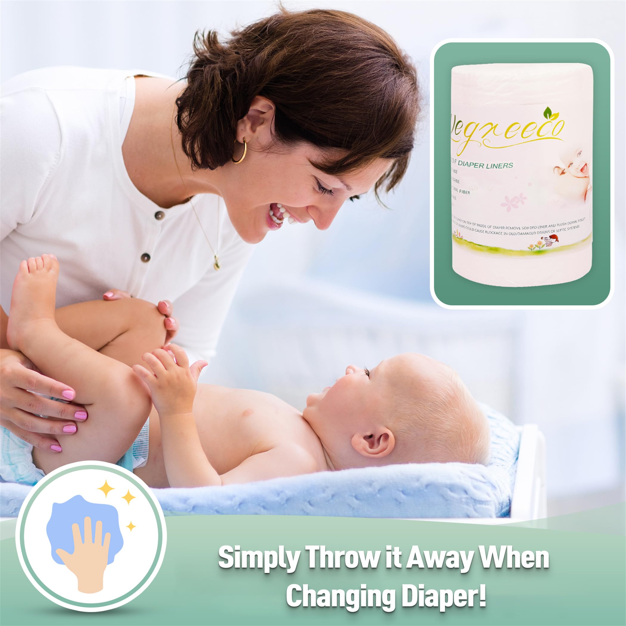 Wegreeco on-the-go diaper change setup supports quick, mess-free transitions.