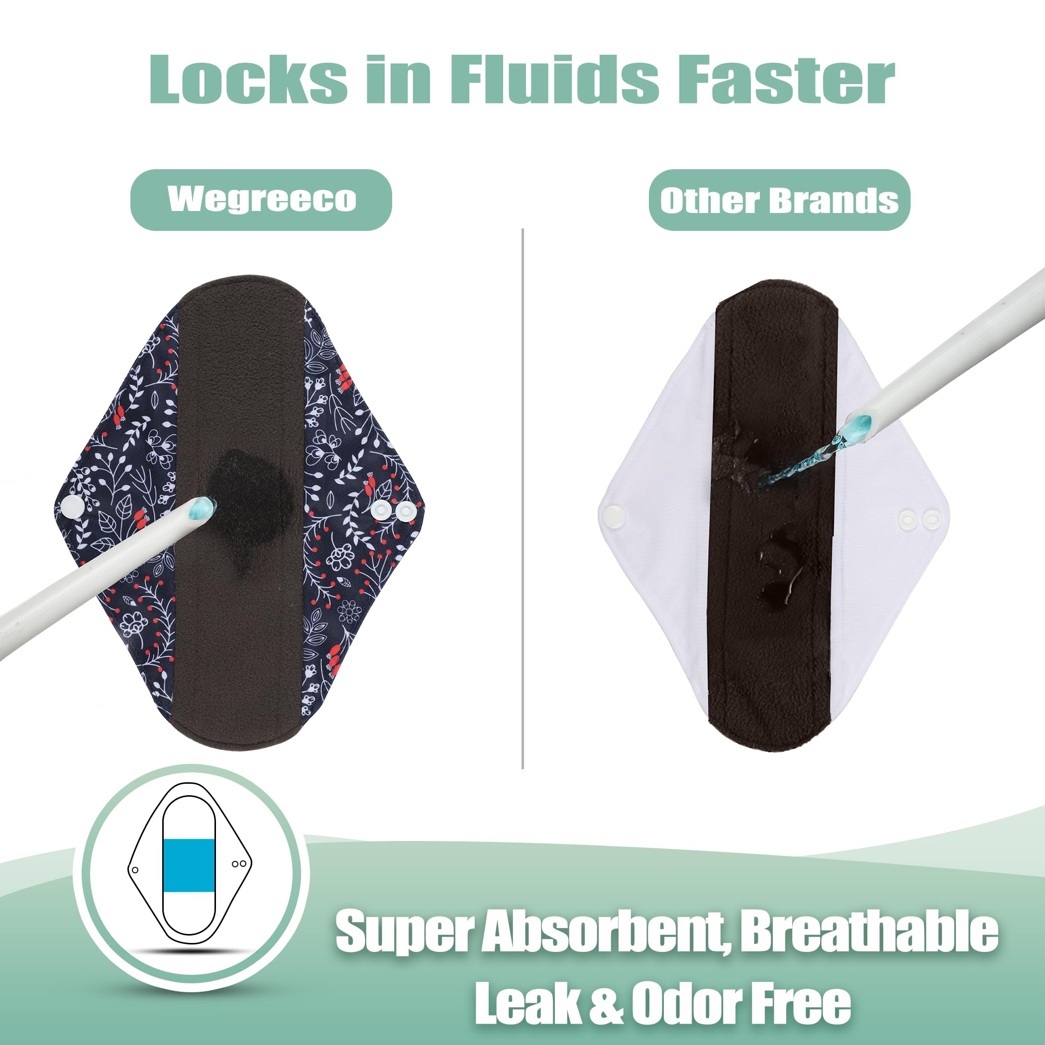Wegreeco overnight heavy-flow pad designed for extended wear