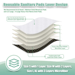 Wegreeco pads microfiber middle layer enhances absorbency for reliable protection.