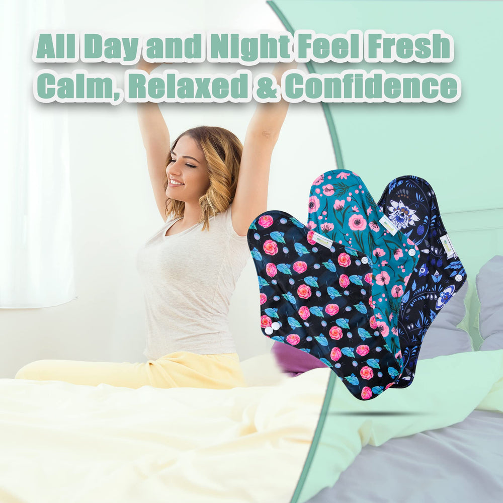 Overnight long Wegreeco pad provides extended protection for long nights