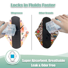 Wegreeco two-snaps design secures pad around underwear during wear