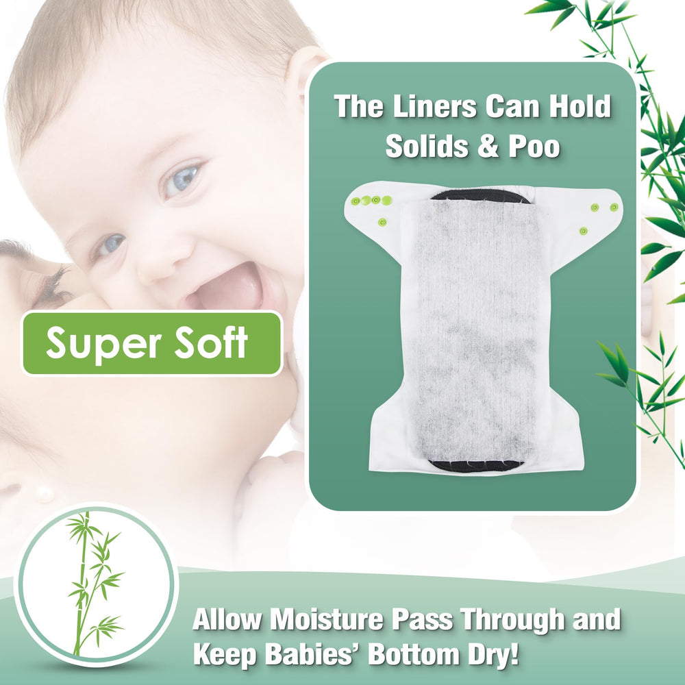 Wegreeco 7x12 inch liner sheet neatly fits diapers for tidy changes.