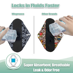 Wegreeco pad with snap closure secures undergarment fit for dependable protection.