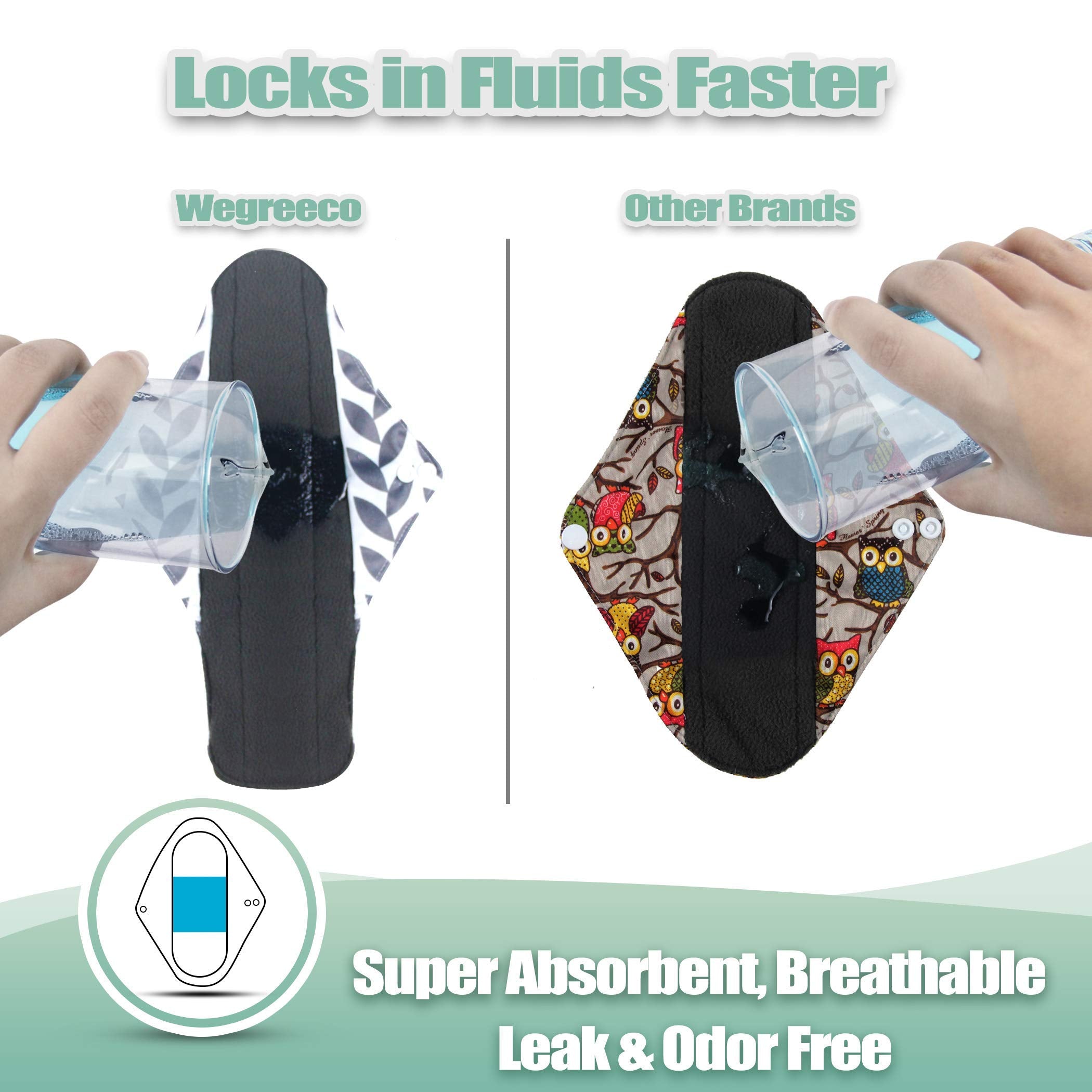 Wegreeco pad features two-snaps for secure fit