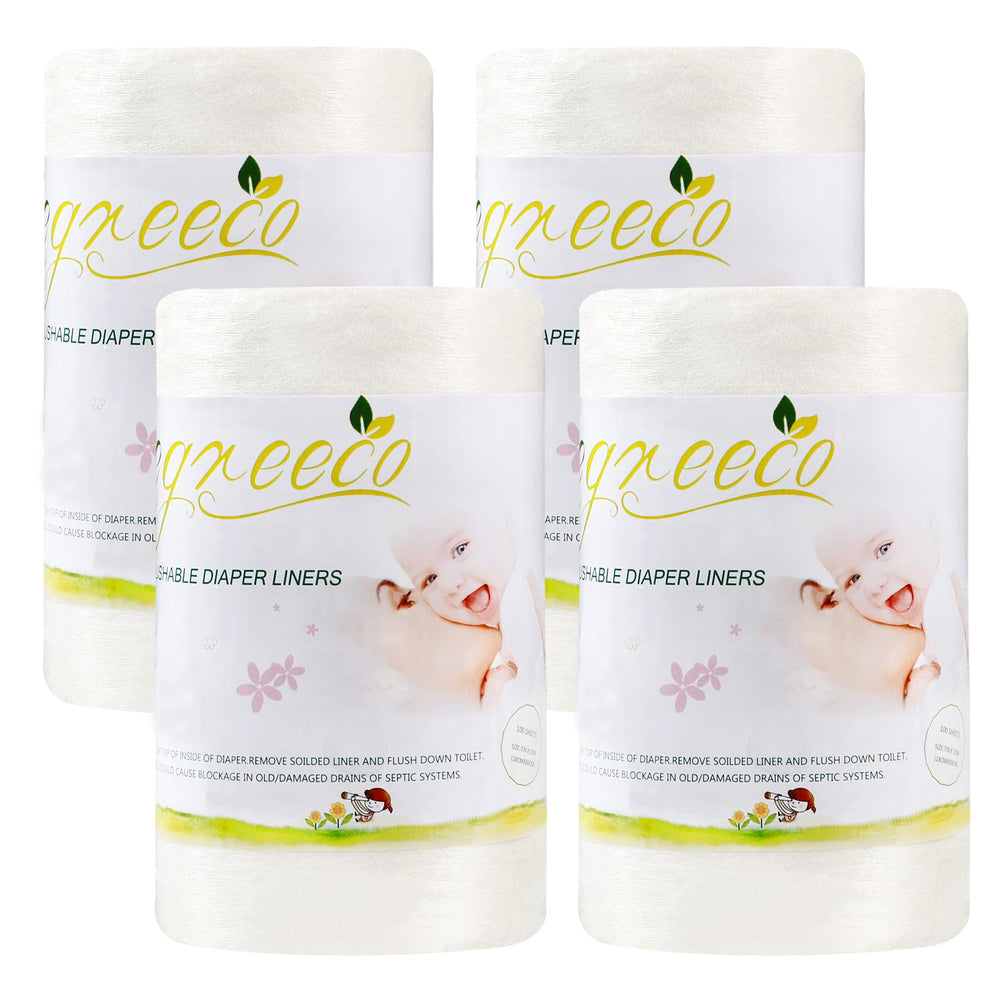 Wegreeco unscented diaper liner roll placed between diaper for mess containment.