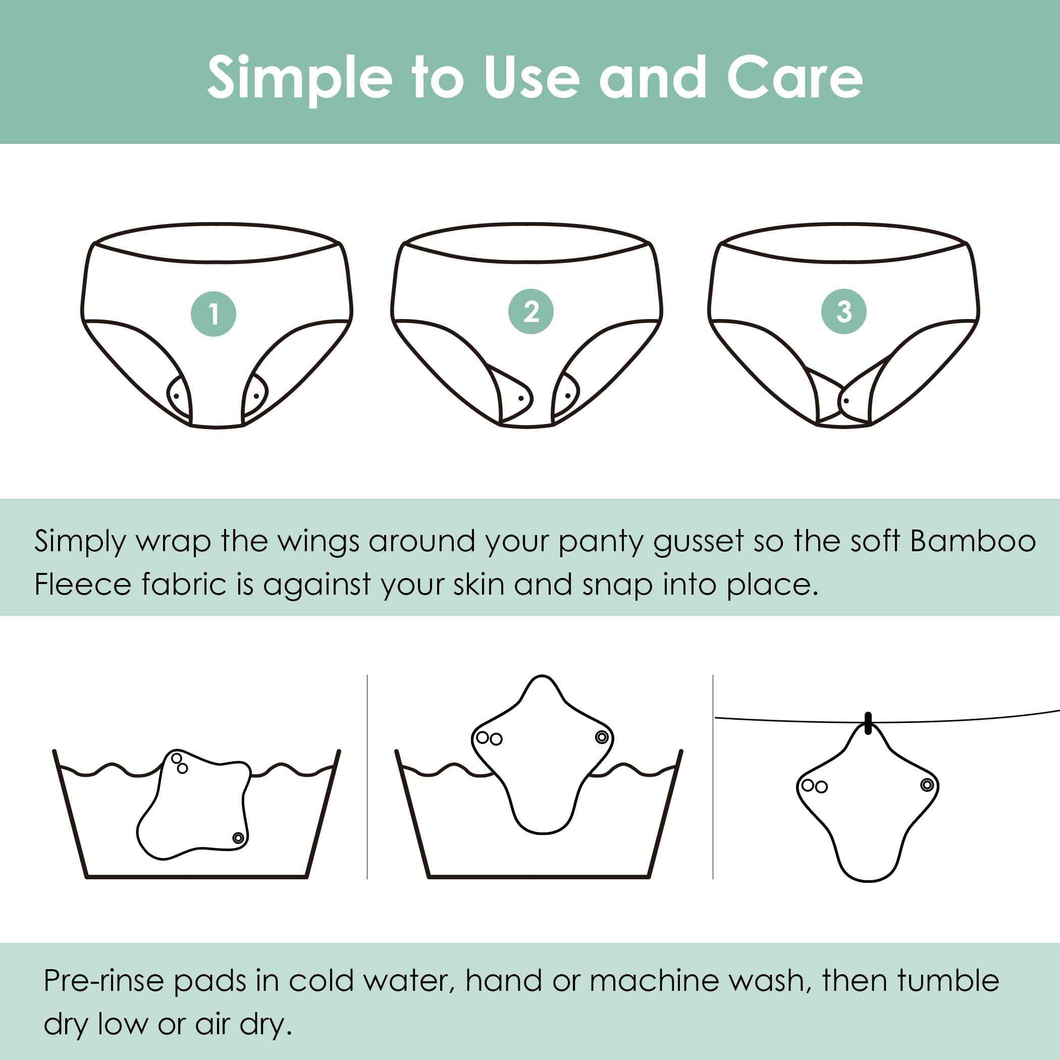 Wegreeco eco-friendly reusable pads reduce waste compared to disposables.