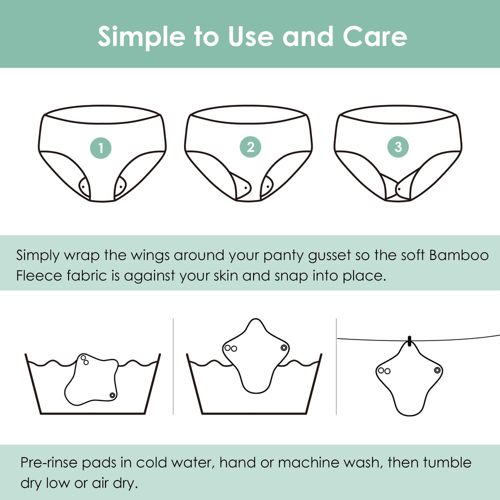 Wegreeco eco-friendly reusable pads reduce waste compared to disposables.