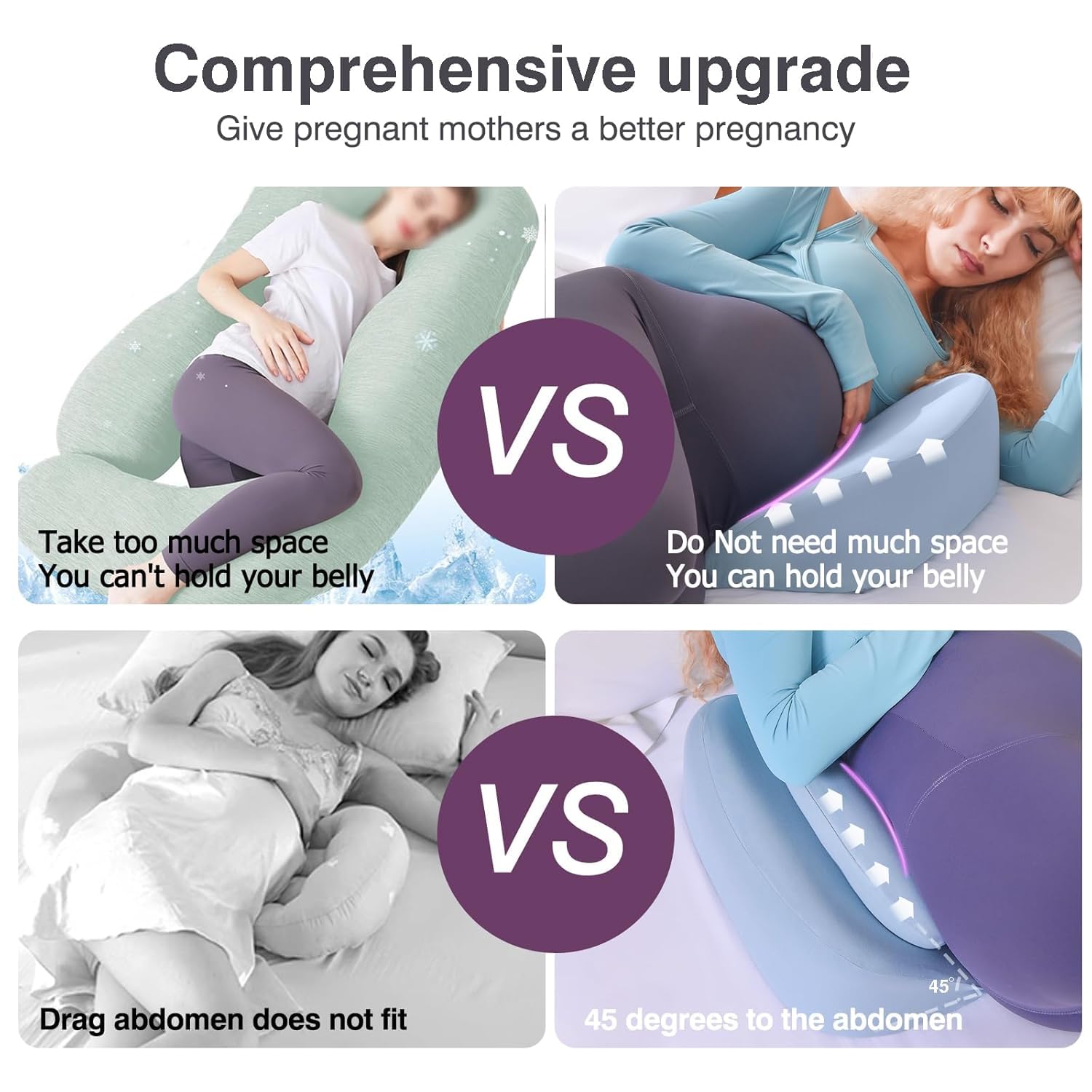 WEIKA pregnancy pillow gift ready packaging for new moms