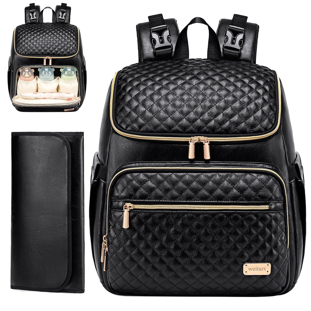 Weitars diaper bag backpack ergonomic padded straps reduce shoulder strain.