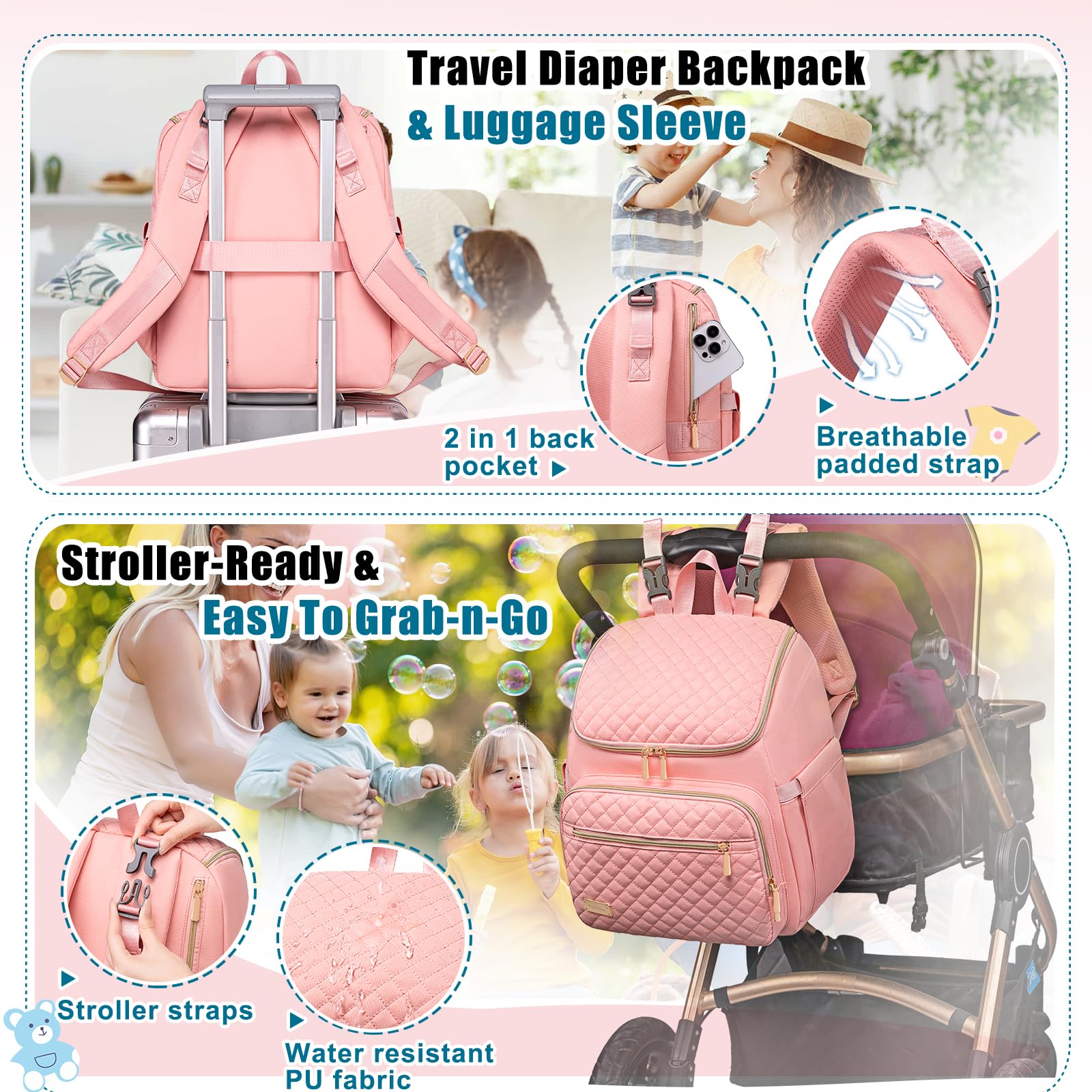 Weitars luggage sleeve simplifies travel with a baby through airports