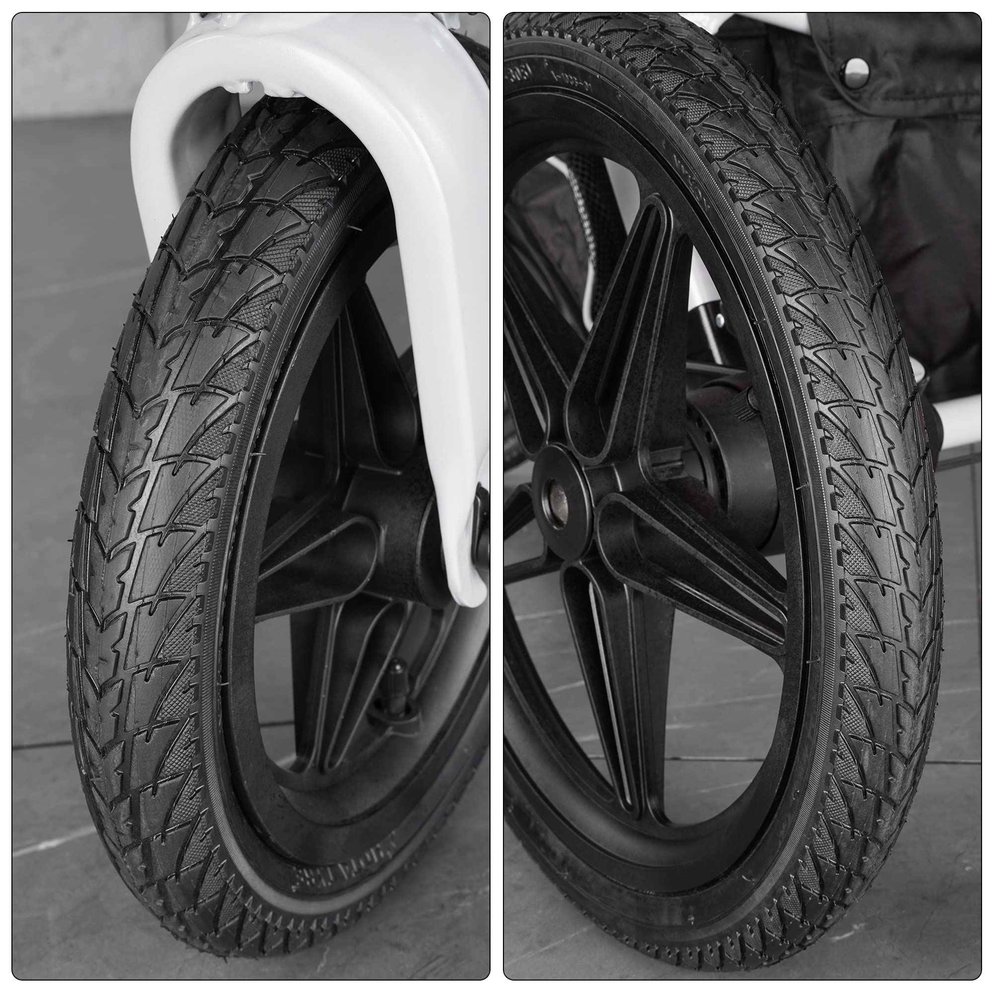 Weiyingsi rear tire 16x1.75-2.125 tread detail for wet traction
