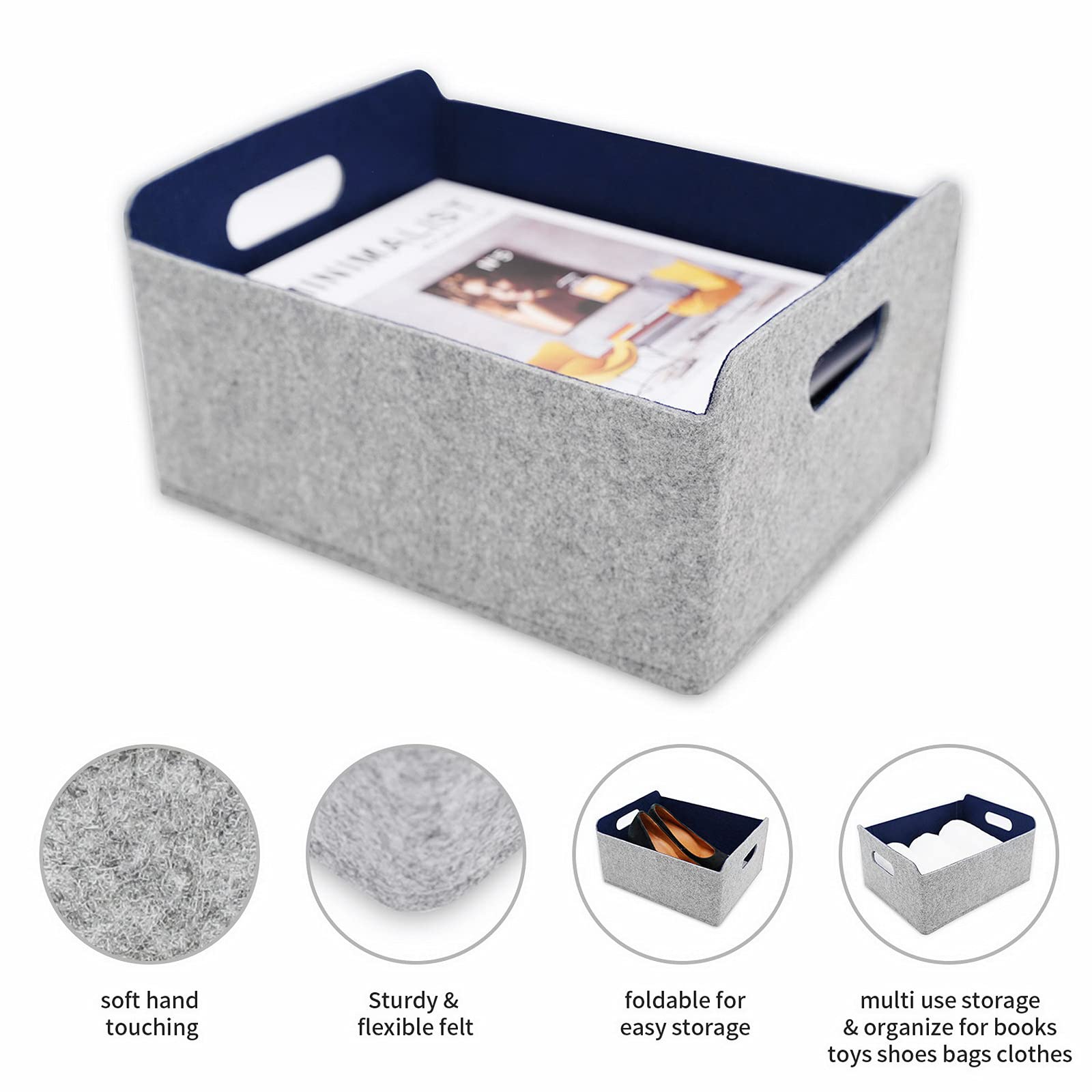 Welaxy bin on shelf or desk to hold small items