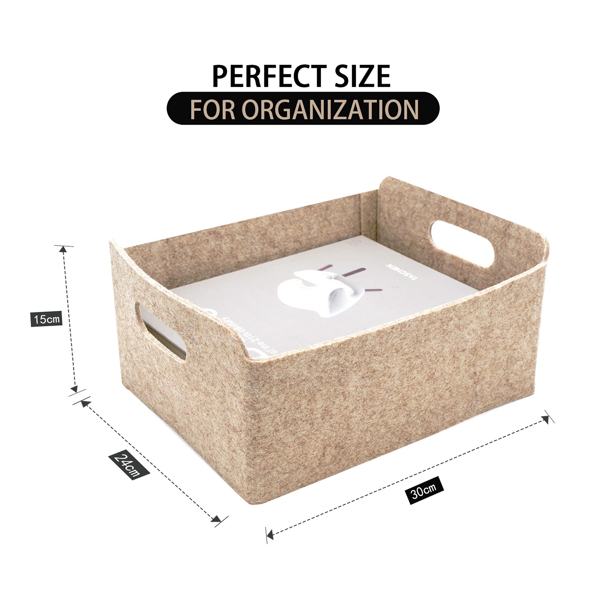 Welaxy beige closet bin keeps clothes tidy and accessible