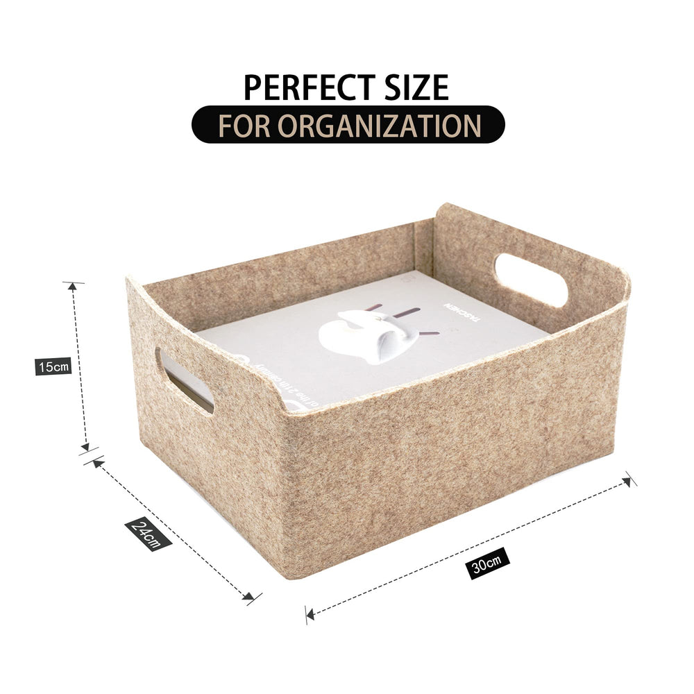 Welaxy beige closet bin keeps clothes tidy and accessible