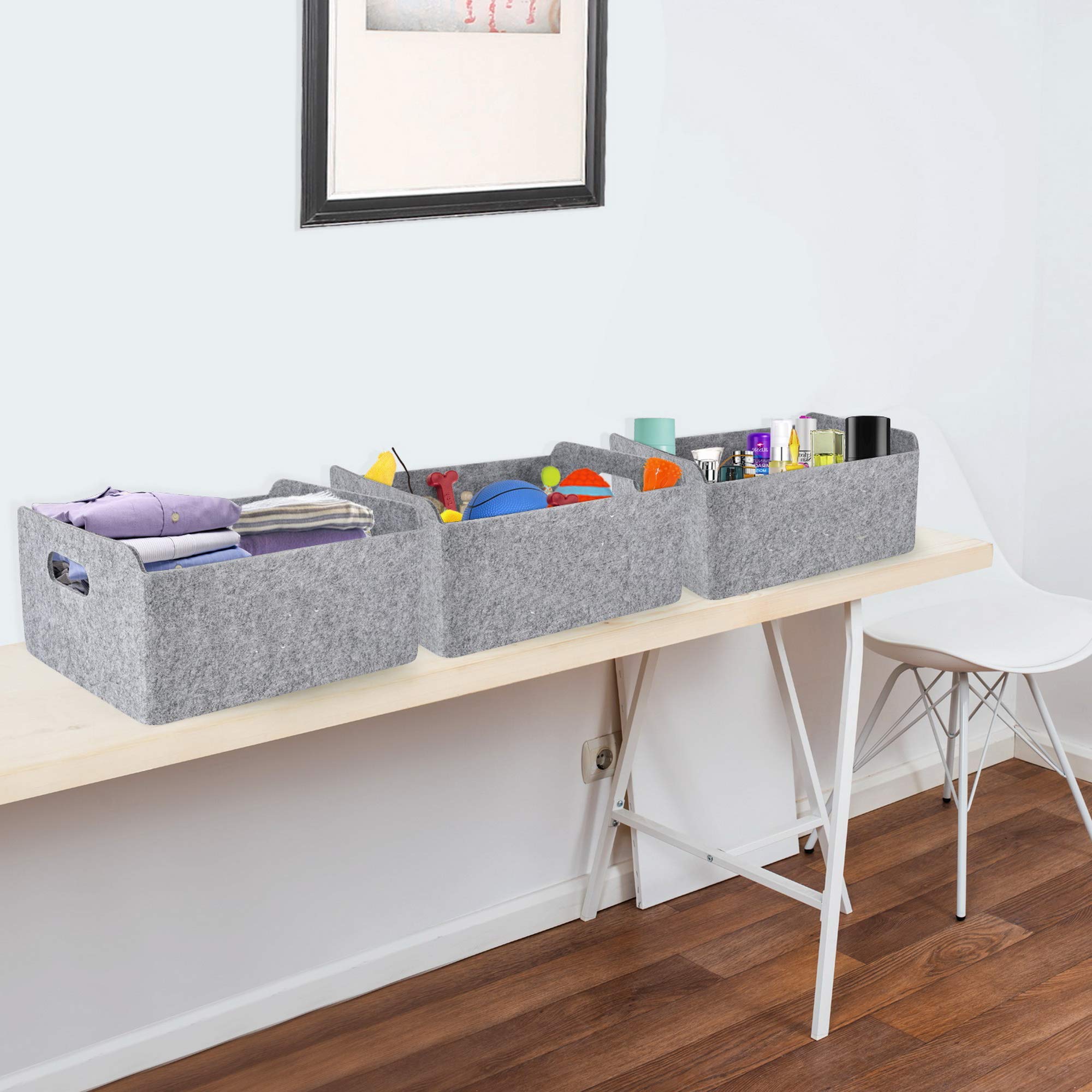 Welaxy storage baskets open to reveal quick access for toys, magazines, and clothes.