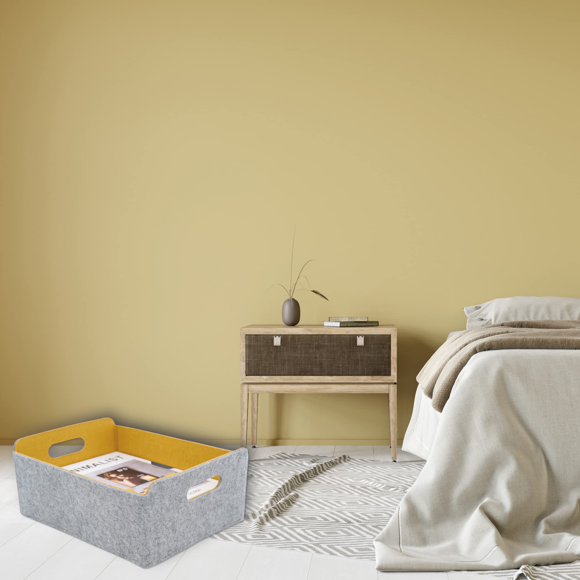 Welaxy collapsible felt bin opened for easy toy and magazine storage.