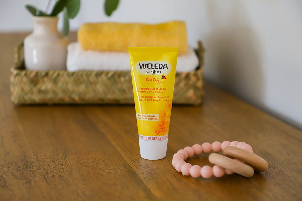 Creamy, smooth texture of Weleda diaper care product