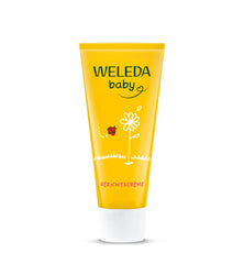 Weleda Calendula Baby Face Cream packaging shown for gentle daily care.