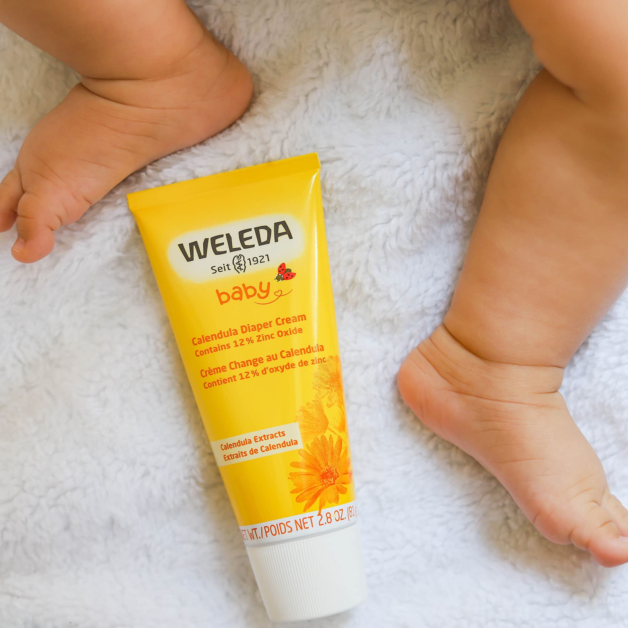 Lanolin and zinc oxide barrier protects baby skin from dampness