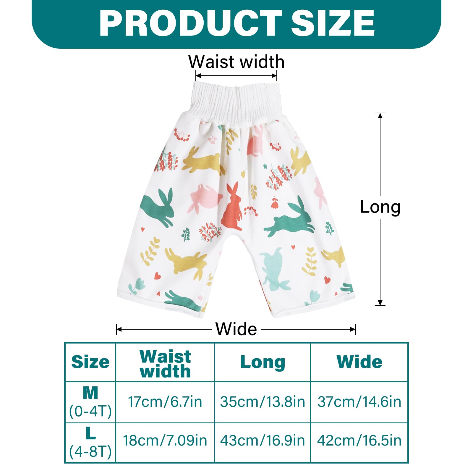WELOMELO Rabbit Pant side view highlights stretchy waist for independent dressing.