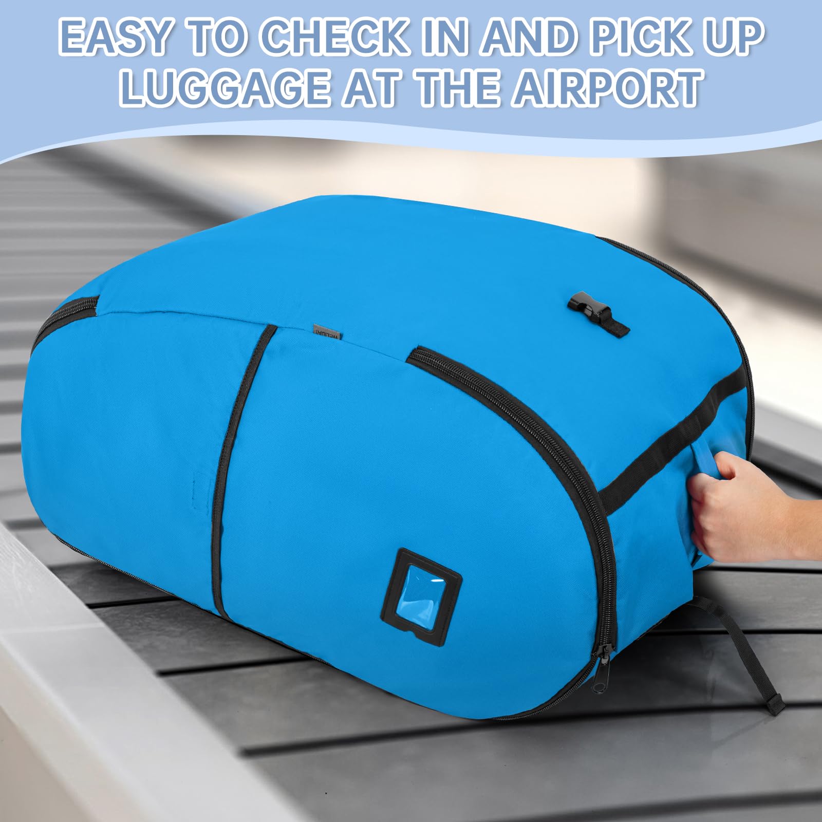 WELIDAY blue travel bag for infants' car seat ready for trips