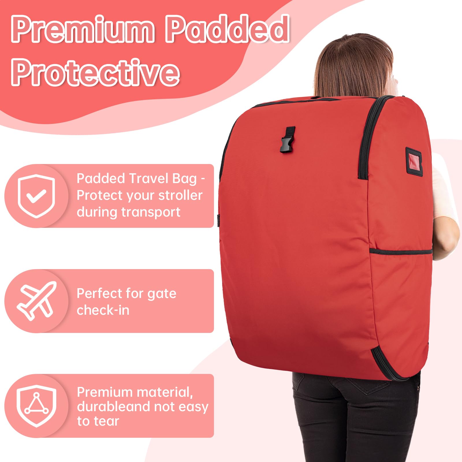 Weliday bag features ergonomic handles and padded straps for comfortable carrying through airports.