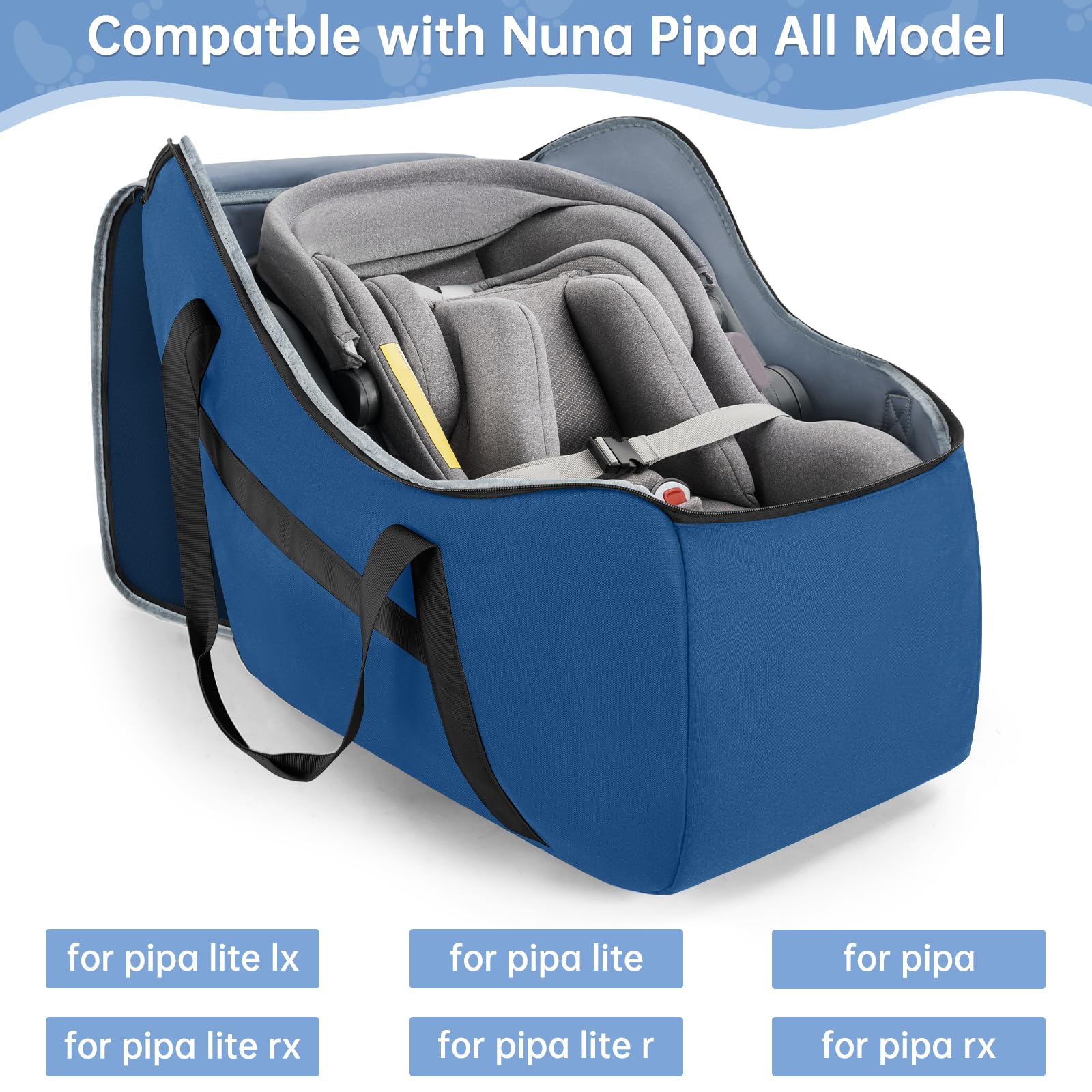 Bottom cushioning protects fabric and extends bag life