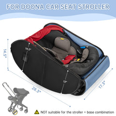 WELIDAY padded car seat bag front view shows sturdy handles for easy lifting