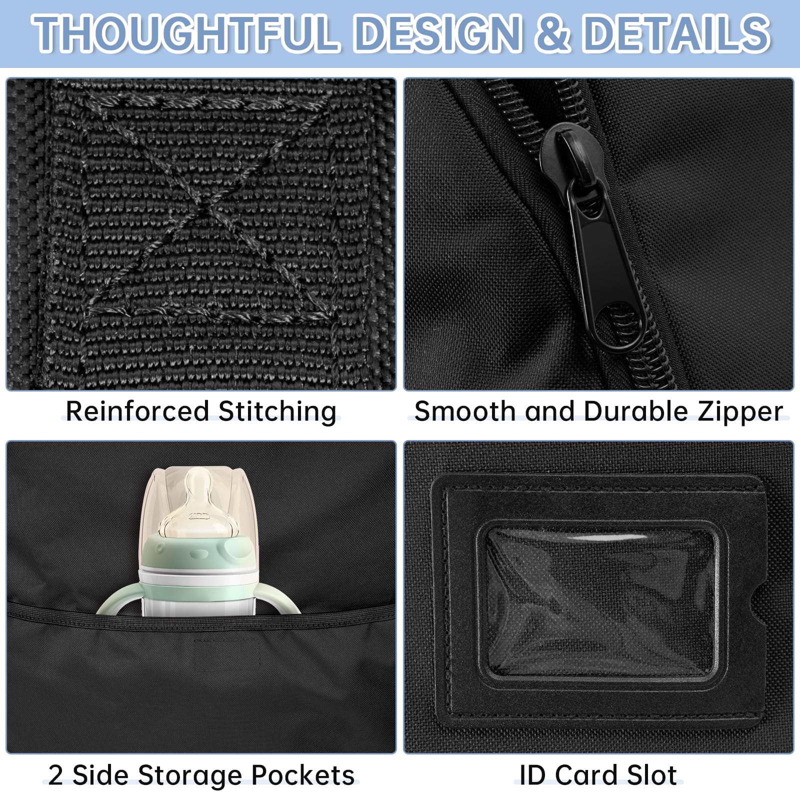 WELIDAY bag's reinforced straps reduce tearing during transit