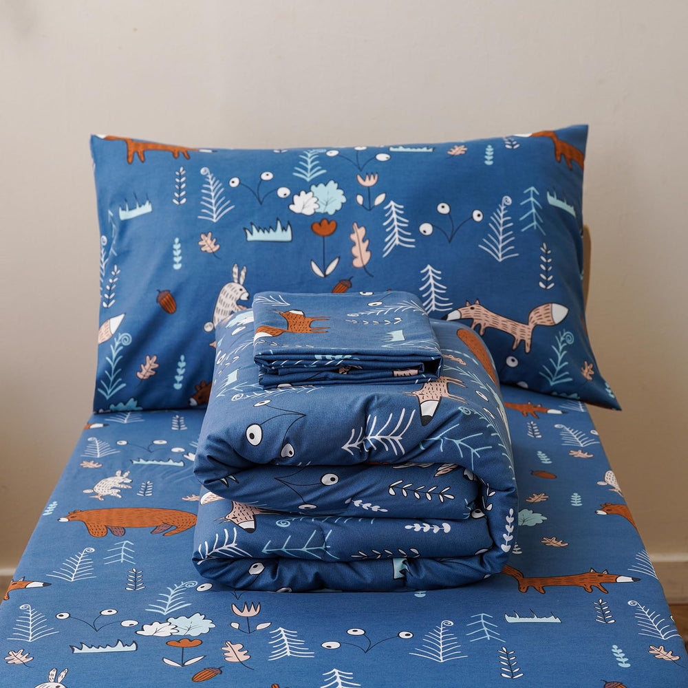 Wellboo blue bear quilt stitch-detail highlights durable, fade-resistant stitching.