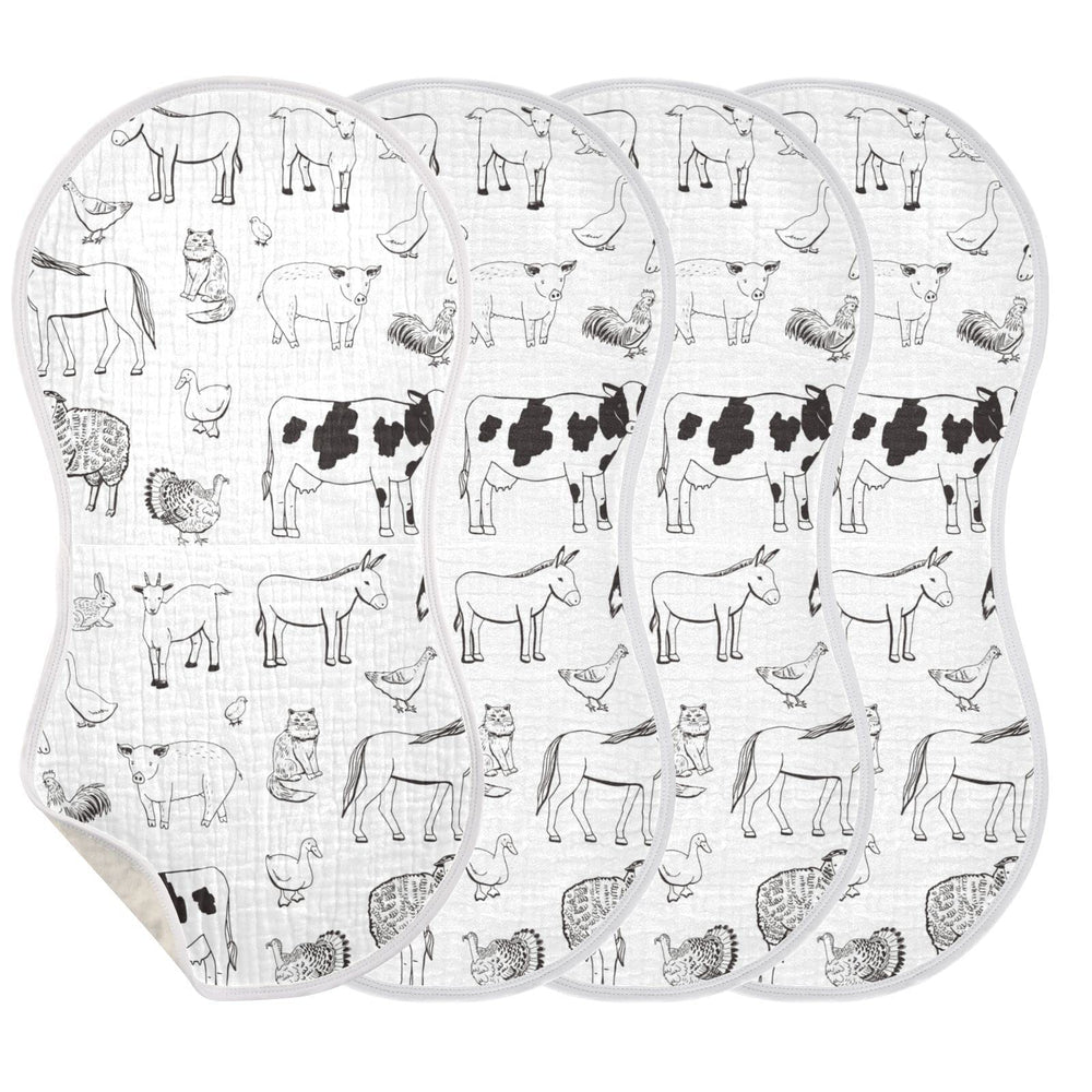 WELLDAY 4-layer absorbent cotton burp cloth with high mess absorption.