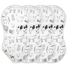 WELLDAY 4-layer absorbent cotton burp cloth with high mess absorption.