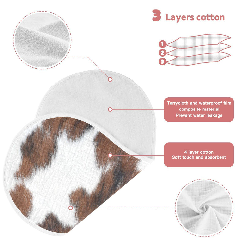WELLDAY Burp Cloth with waterproof bottom layer for spill protection.