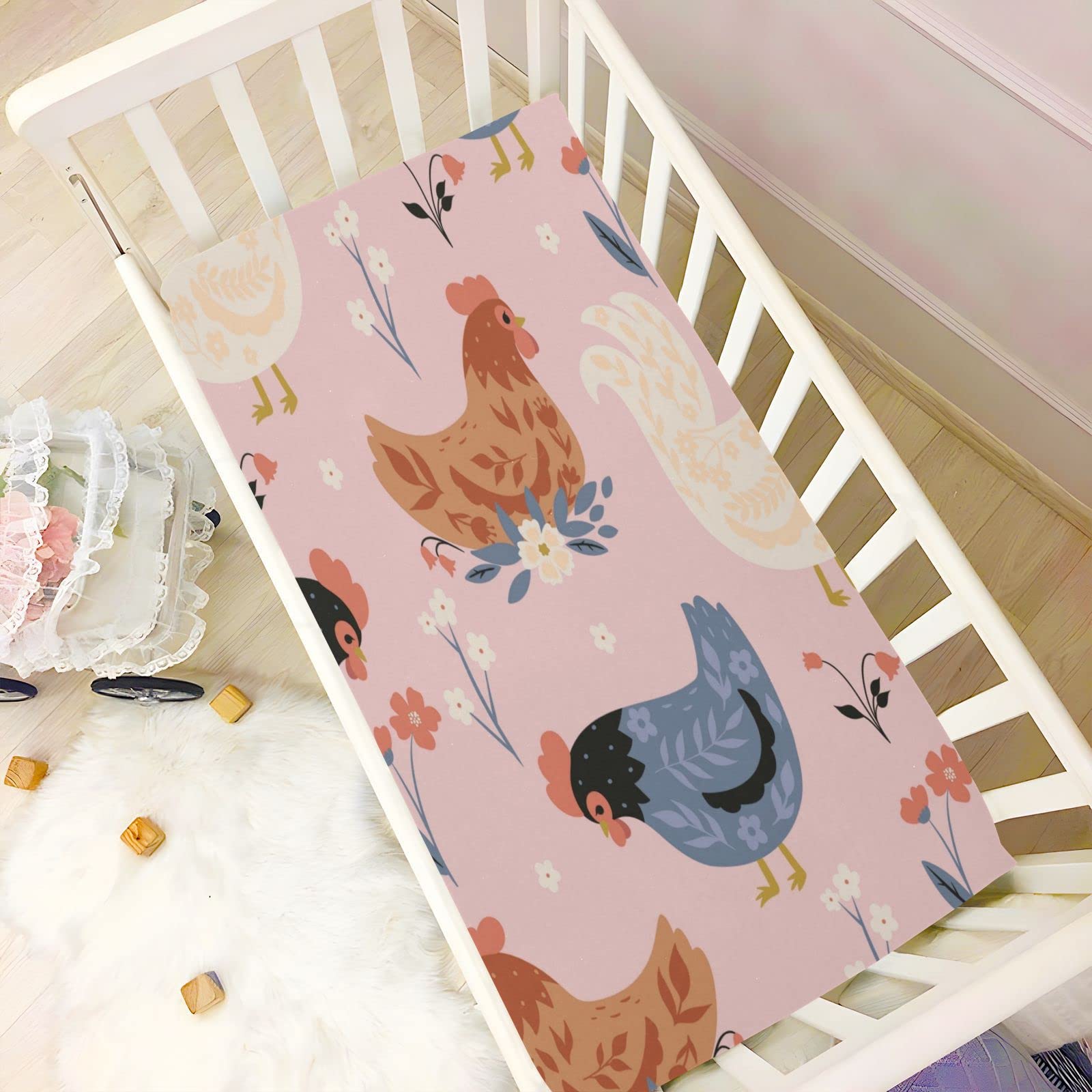 WELLDAY fade-resistant crib sheet stays vibrant after wash cycles