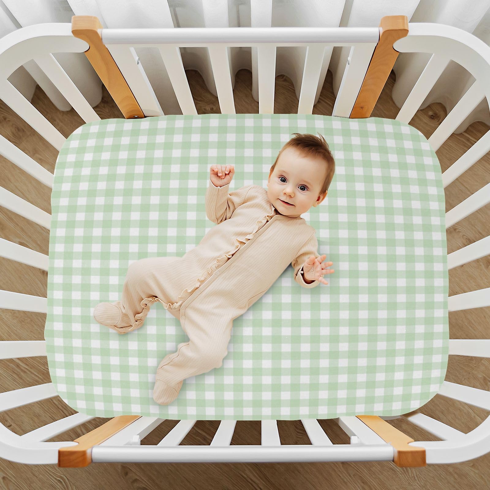 Wellday colorful pattern crib sheet adds playful nursery style