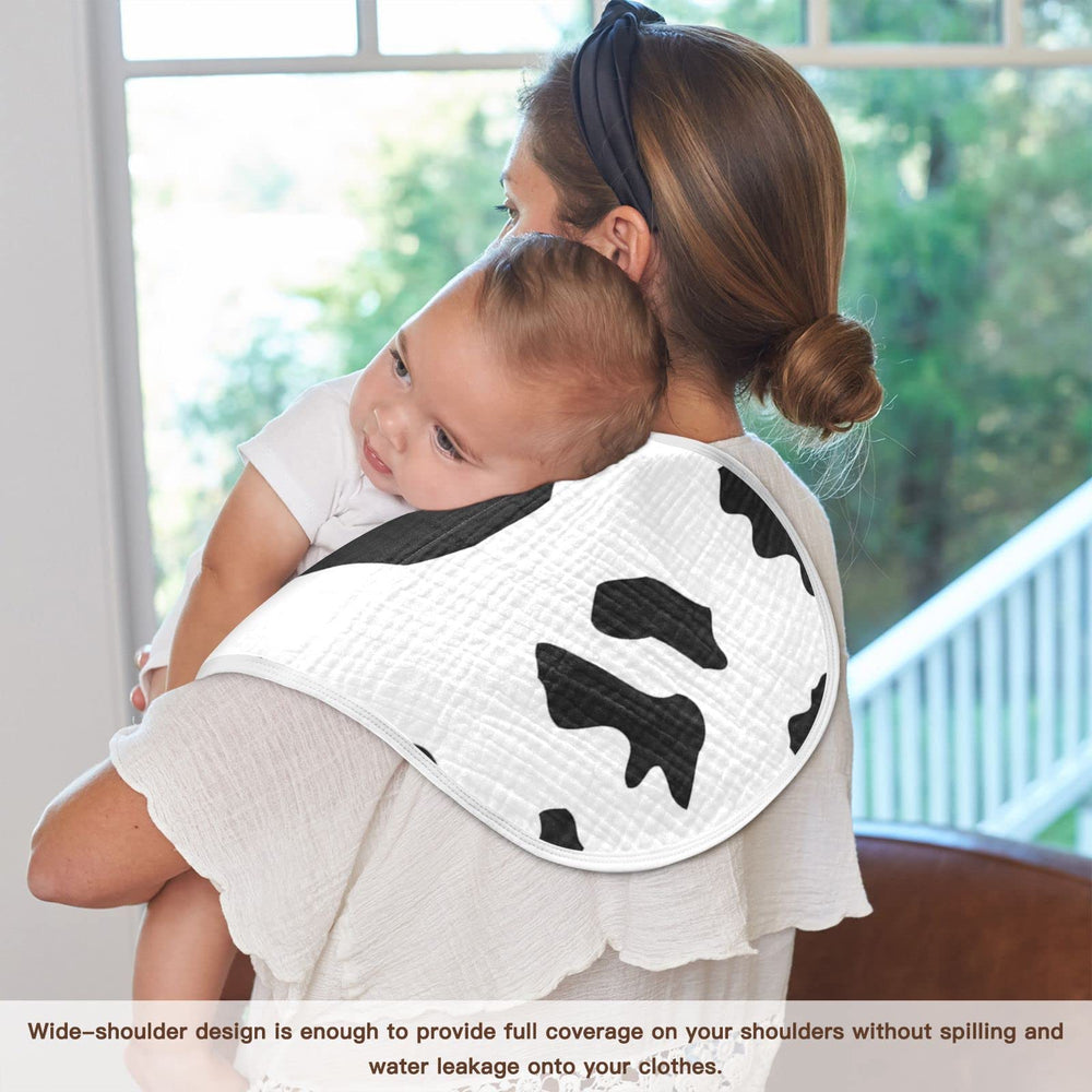 Large 22x11 inch Wellday burp cloth providing shoulder coverage.