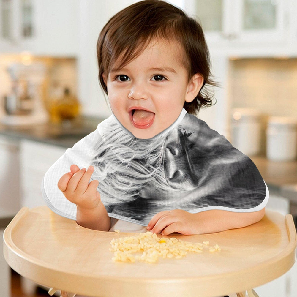 Wellday muslin cloth with one-side print adds cute style to baby gear.