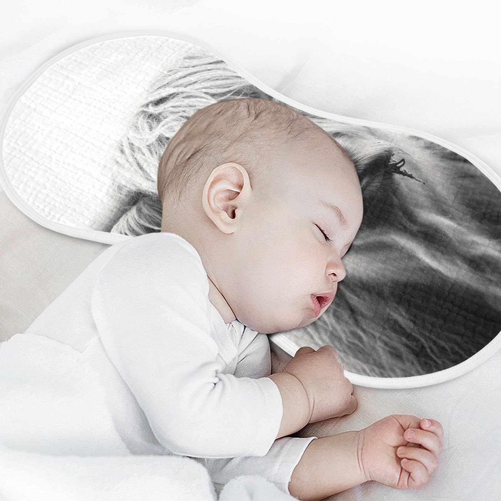 Wellday burp cloth features top stitching for easy hanging and storage.