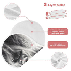 Wellday burp cloth with TPU bottom layer blocks leaks and protects outfits.